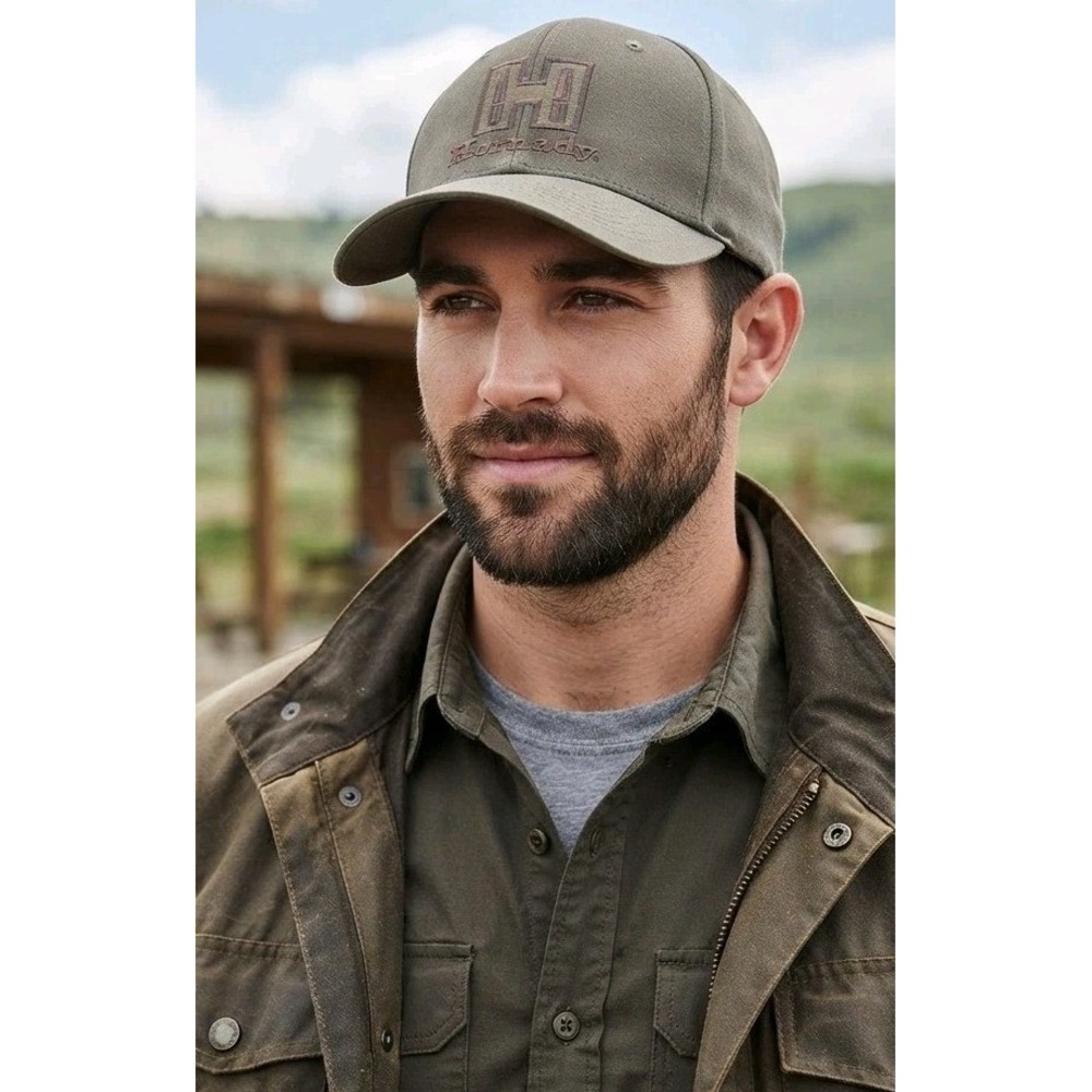 Hornady Manufacturing Hat Ammo Hunting Cap Olive Drab Green Retro Tactical Style